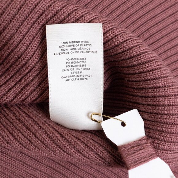 Wilfred Aritzia Rebecca Turtleneck Sweater Dress Merino Wool Ashy Rose Pink - Picture 12 of 12